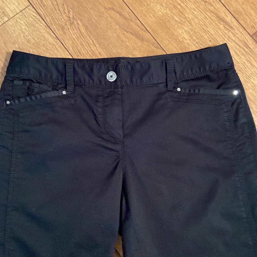 WHBM Black Bermuda Shorts 10.25” Inseam - Picture 2 of 14